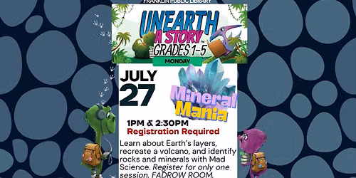 Mineral Mania (Grades 1-5)--REGISTRATION REQUIRED