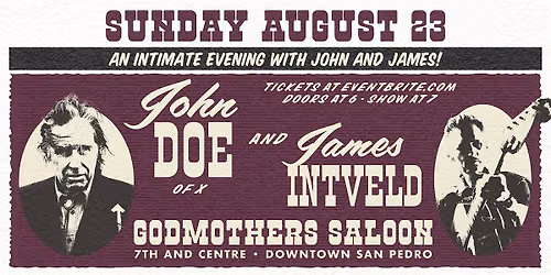 An intimate evening with John Doe and James Intveld