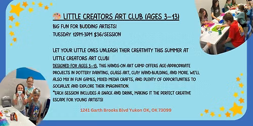 Little Creators Art Club (Ages 3-13): Glass Art