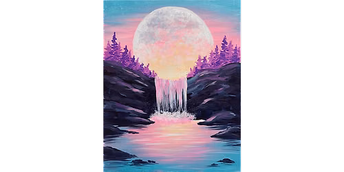 Cotton Candy Waterfall - Paint and Sip in Sacramento | Classpop!\u2122