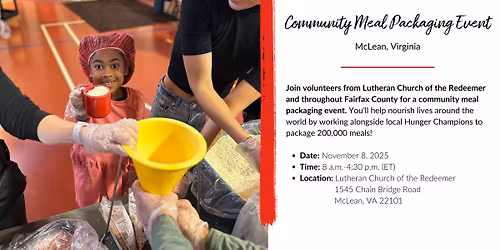 McLean Community Meal Packaging Event