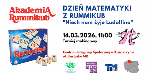 Dzie\u0144 Matematyki z Rummikub w Ko\u015bcierzynie - "Niech nam \u017cyje Ludolfina"