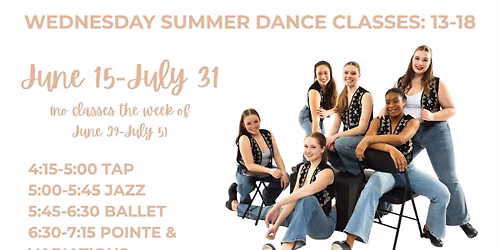 Wednesday Summer Dance! Ages 13-18