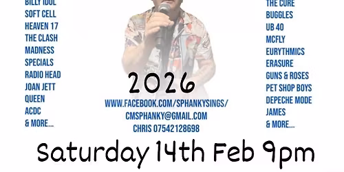 Sphanky 2026 : valentines night : East Belgrave Club : Leicester : LE4 9BX : 