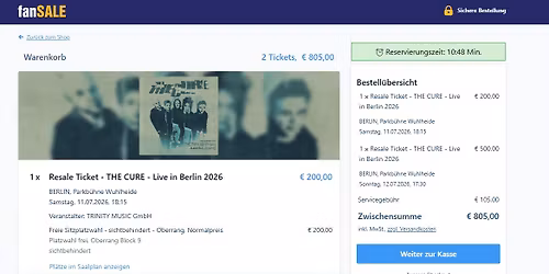 The Cure Berlin Tickets
