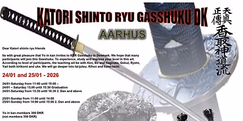 KATORI SHINTO RYU SEMINAR AARHUS