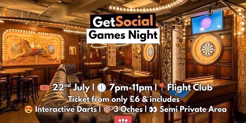 GetSocial Games Night | Meet New People & Make Friends (20s\u201340s) \ud83c\udfaf