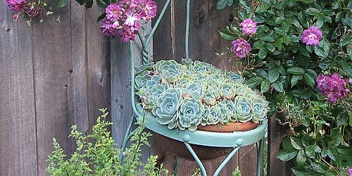 Library Talk Garden Art from Found Objects