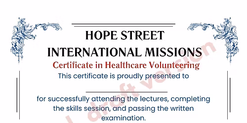 Certificate in Healthcare Volunteering