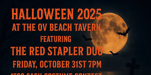 Halloween 2025 at the OV Beach Tavern with Red Stapler Duo