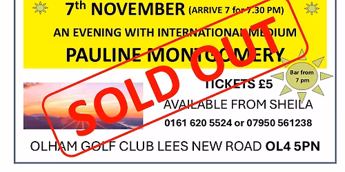 SOLD OUT Medium Evening with Pauline Montgomery