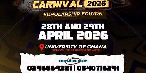 THE ALL DANCE CARNIVAL 2026 — P.O. Box LG 19, Legon, Accra, Ghana, Accra, Ghana