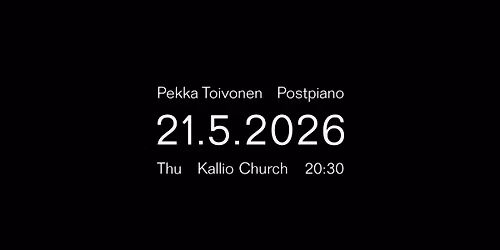 Pekka Toivonen: Postpiano \u2022 Levynjulkaisukonsertti