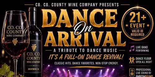 Dance On Arrival A Tribute To Dance Music @ Co Co County Wine Bar