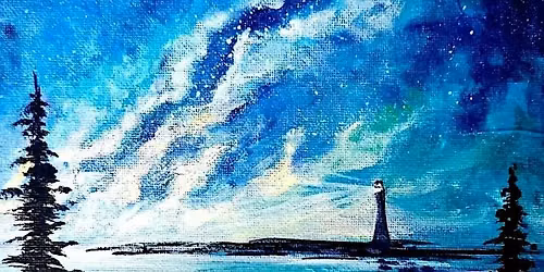 Galaxy Lighthouse\u201d In Person Paint Night Event Monday 7:00 p.m. at Tapster