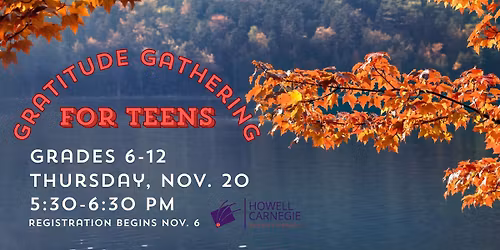 Gratitude Gathering for Teens