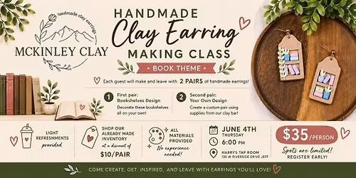 McKinley Clay Earring Making Class- Book Theme
