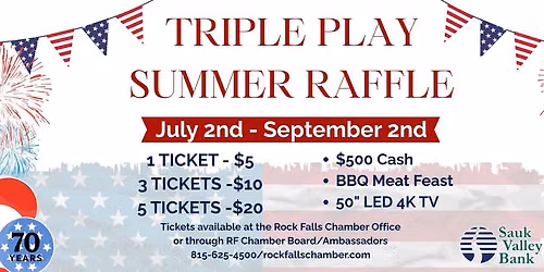 Red, White, & Win Triple Play Summer Raffle