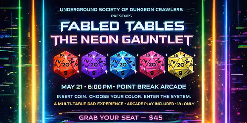 Fabled Tables: Neon Gauntlet (A multi-table D&D experience)