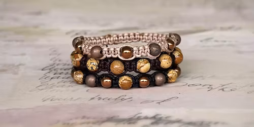 Micro Macrame - Beaded Bracelet