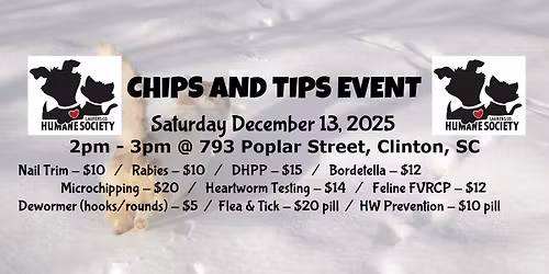 LCHS Chips & Tips December 13, 2025