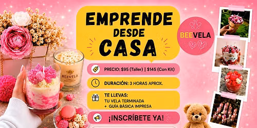 Crea y Emprende: Taller Maestro de Velas Artesanales y Dise\u00f1o Cake.