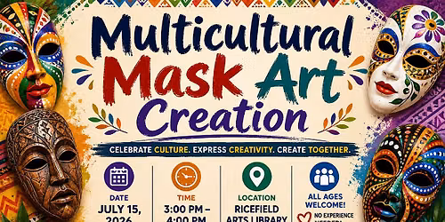 Multicultural Mask Art Creation Workshop (In-Person)