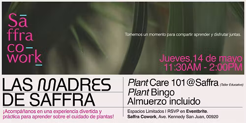 Plant Care 101 @ Saffra  | Las Madres de Saffra