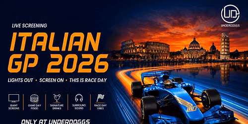 Screening of Italian GP 2026 – Live at Underdoggs Raipur