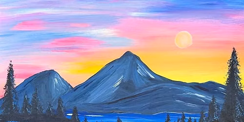 Happy Mountains Majesty Paint & Sip Class