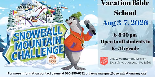Snowball Mountain Challenge Vacation Bible School