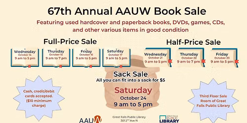 The 67th Annual AAUW Used Book Sale