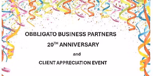 Obbligato Business Partners 20th Anniversary! 