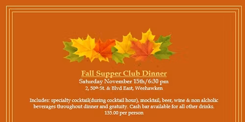 Fall Supper Club Dinner