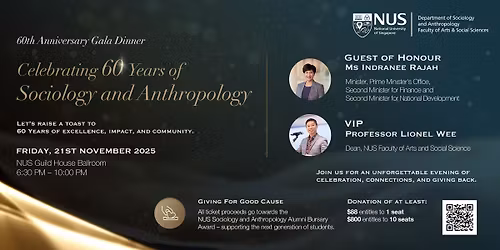 Dept of Sociology and Anthropology's 60th Anniversary GALA Dinner