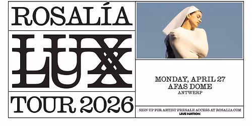 Rosal\u00eda: LUX Tour 2026 | AFAS Dome