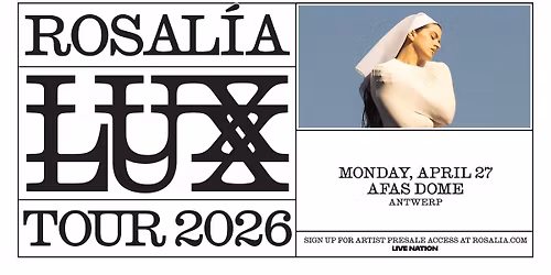 SOLD OUT! Rosal\u00eda: LUX Tour 2026 | AFAS Dome