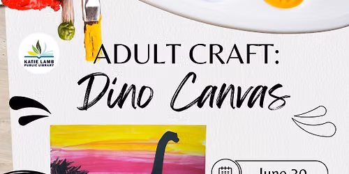 Adult Craft: Dino Canvas Art