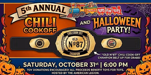 5th annual Toy 4 Tots Chili Cookoff and Halloween Party