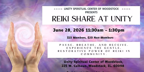 Reiki Share at Unity