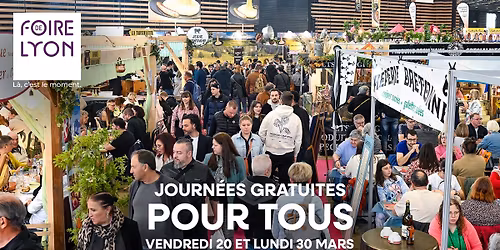 🦁 Journées gratuites pour TOUS - 20 & 30 mars - Foire de Lyon