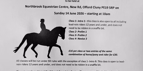 Unaffiliated dressage event  Northbrook Equestrian Centre