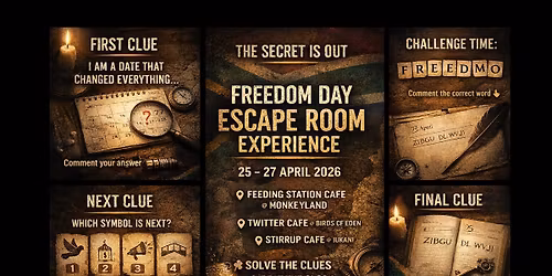 \ud83c\uddff\ud83c\udde6 Freedom Day Escape Room Experience \ud83d\udd10 