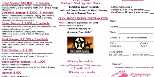 Shootin' For A Cure 2026