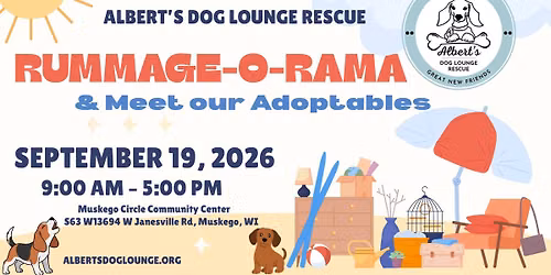 Albert's Rummage-O-Rama & Meet our Adoptables