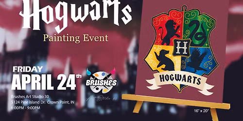 The Hogwarts Shield Painting Event at Brushes Art Studio 30