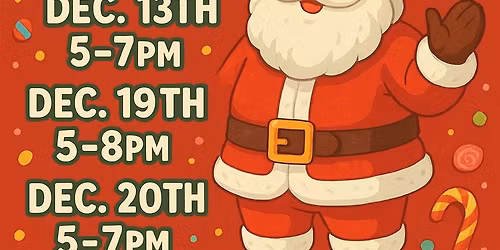 Visit with Santa and walk the path of lights