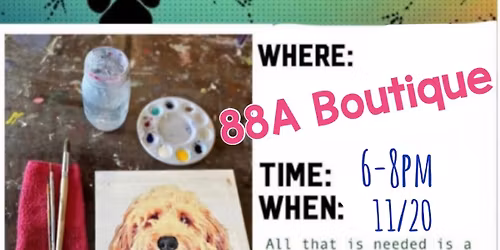 11\/20 88A Boutique Embellished Pet Portrait Class