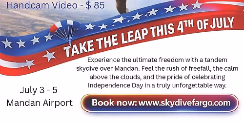Mandan Airport Independence Day Tandem Skydive With Skydive Fargo
