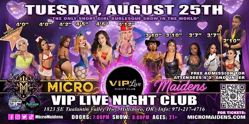 Hillsboro, OR - Micro Maidens: The Show @VIP Live Nightclub
